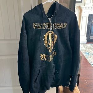 Men XL Silver Star Hoodie.